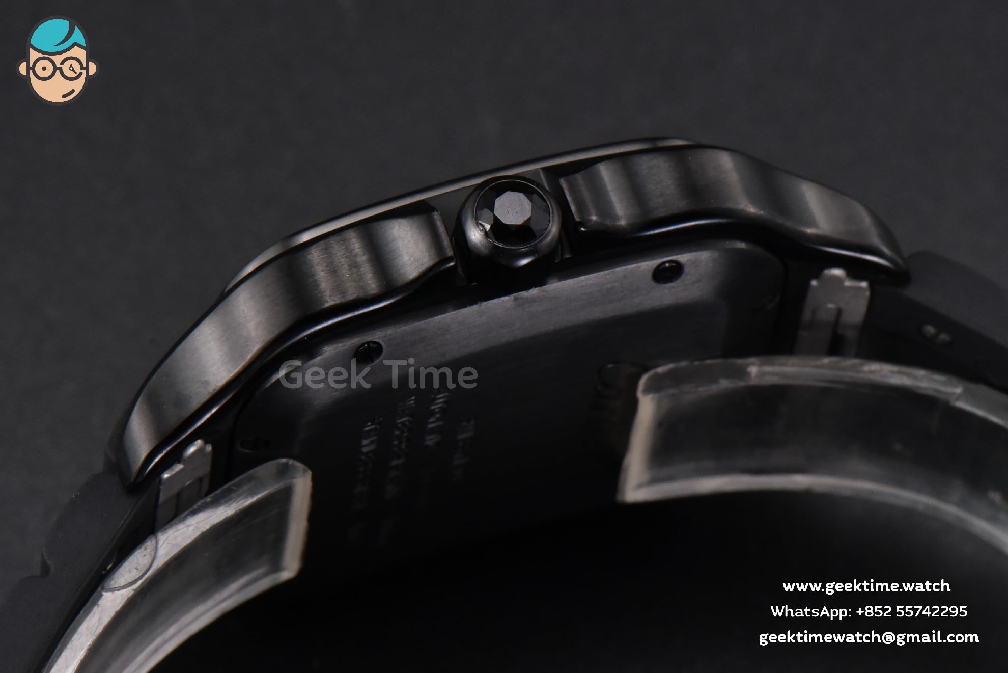 Santos Large 40MM PVD Black Dial Black Rubber Strap MIYOTA 9015 - Image 12