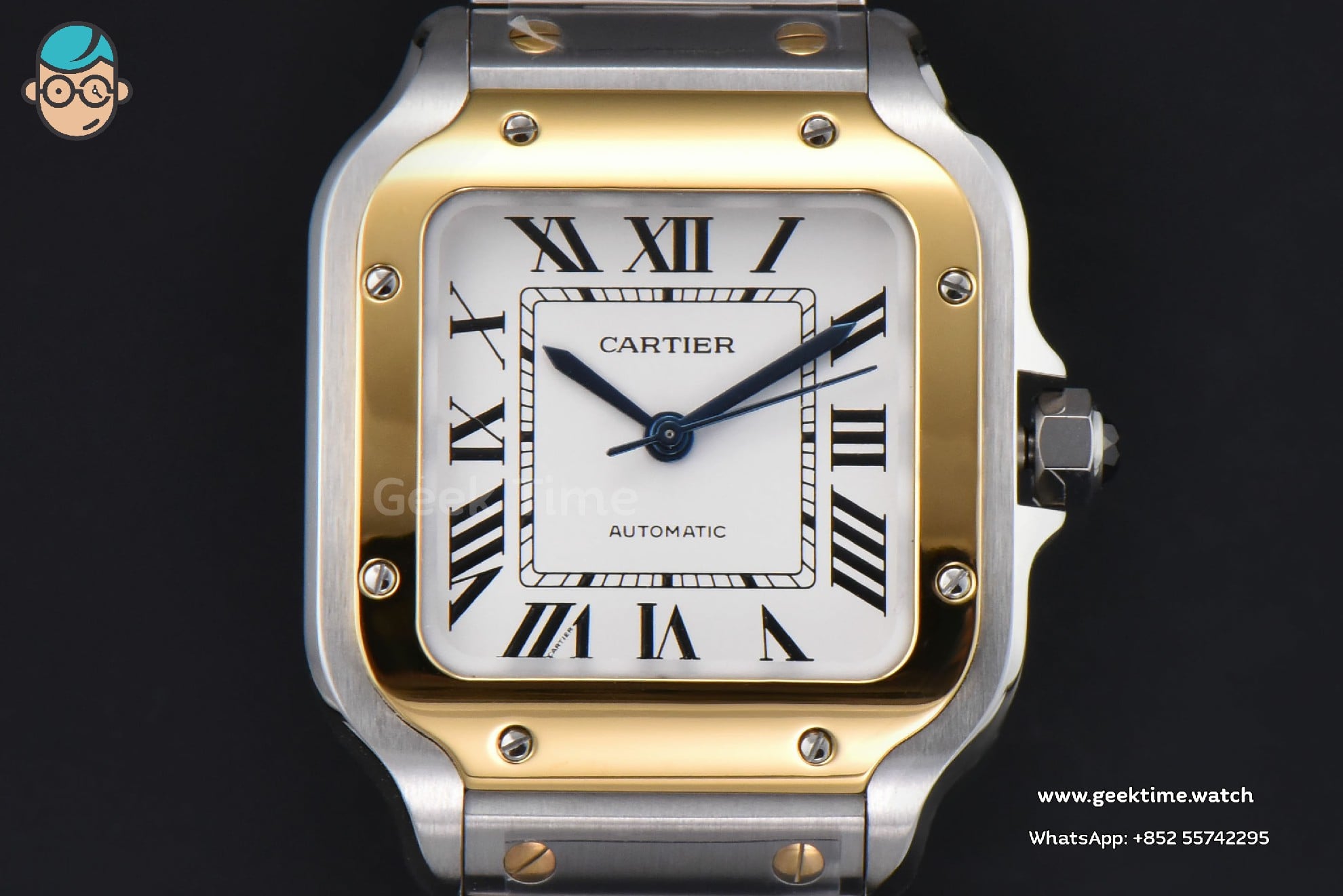 Santos Cartier Medium 35mm BVF YG/SS White Dial YG/SS Bracelet MIYOTA 9039 - Image 2