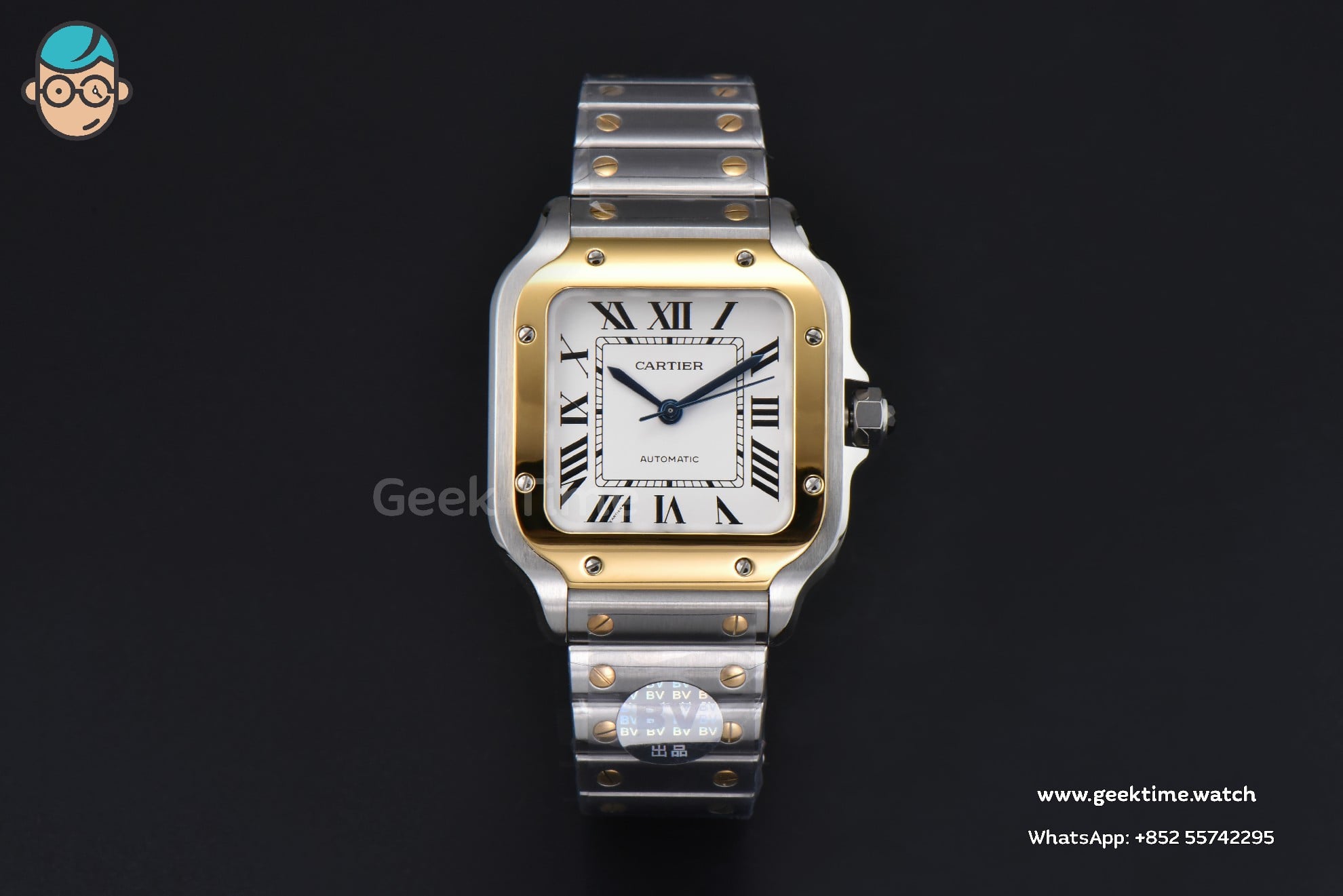 Santos Cartier Medium 35mm BVF YG/SS White Dial YG/SS Bracelet MIYOTA 9039