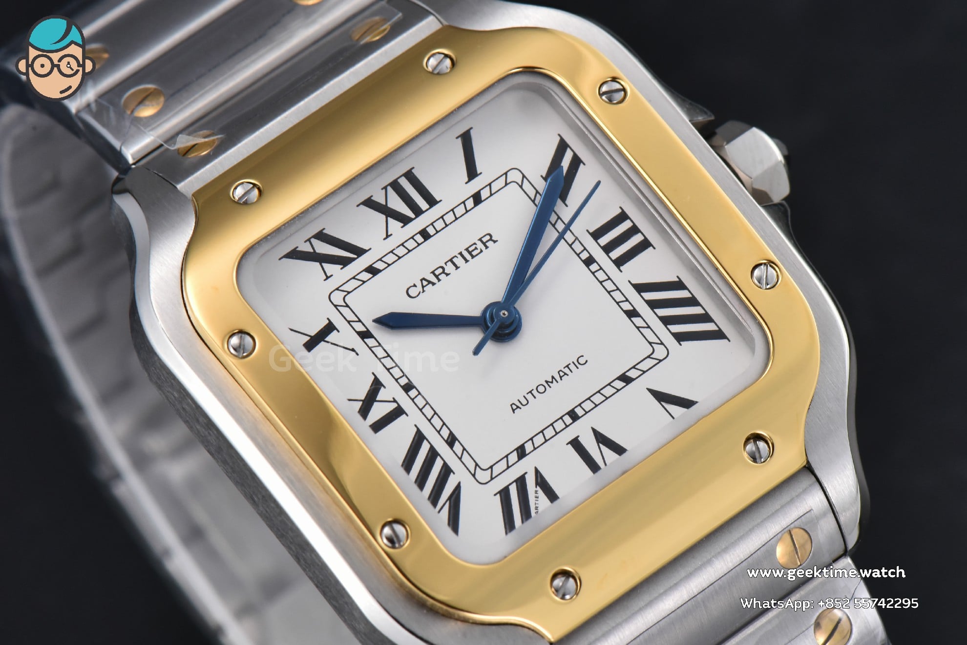 Santos Cartier Medium 35mm BVF YG/SS White Dial YG/SS Bracelet MIYOTA 9039 - Image 12