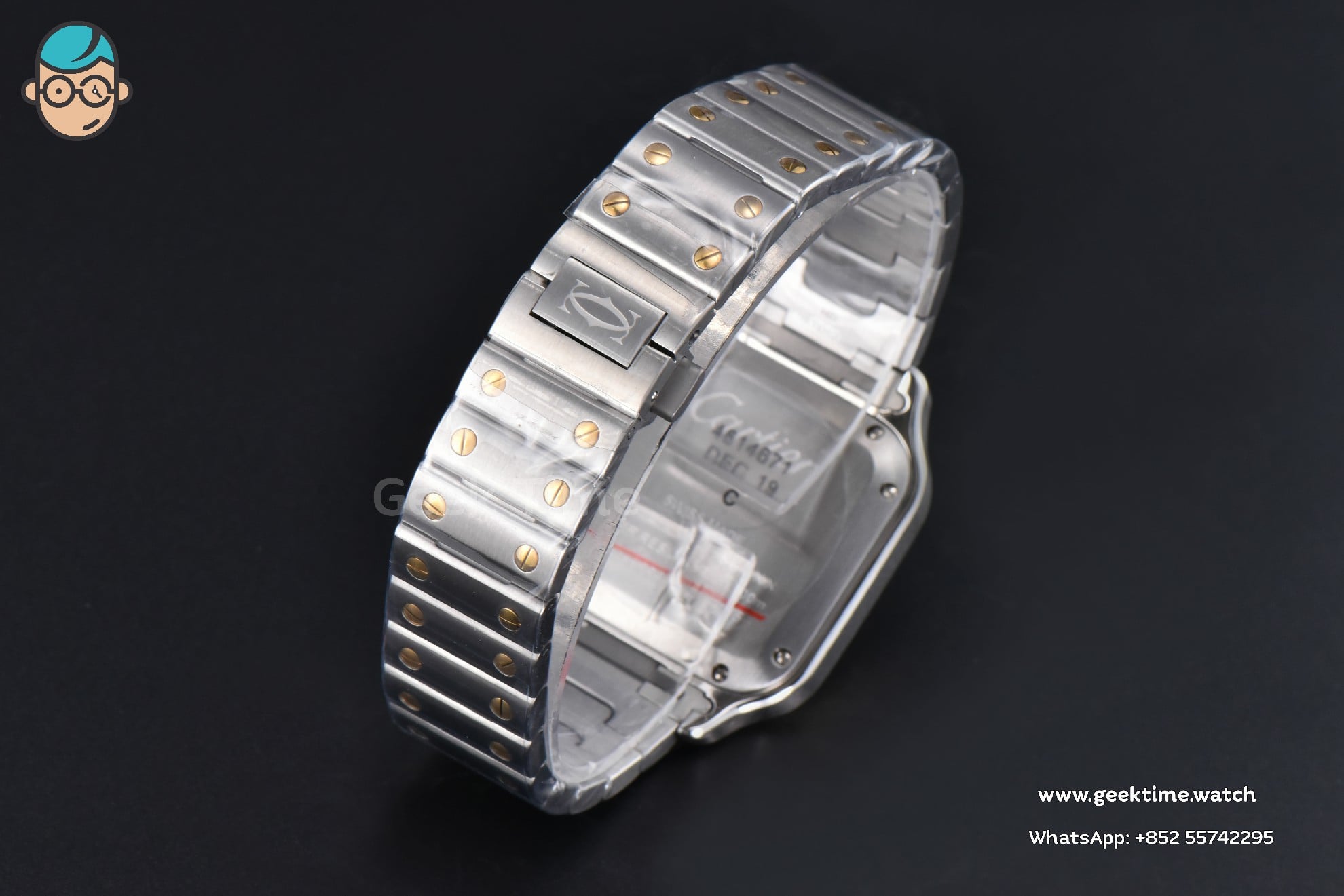 Santos Cartier Medium 35mm BVF YG/SS White Dial YG/SS Bracelet MIYOTA 9039 - Image 16