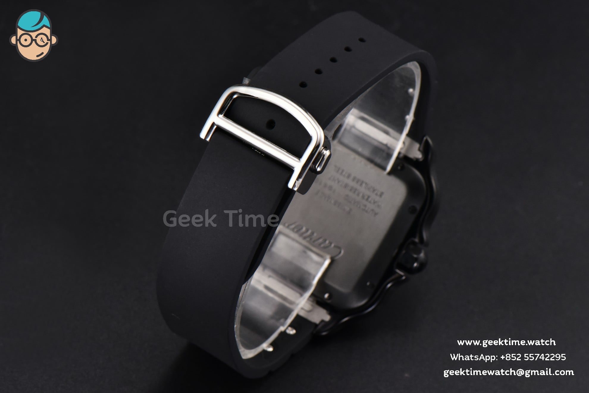 Santos Large 40mm PVD GF Black Dial Black Rubber Strap MIYOTA 9015 - Image 24