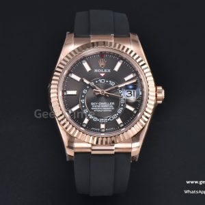 Sky-Dweller 336935 42mm ZF RG Case Grey Dial Rubber Oysterflex Strap (Tungsten)