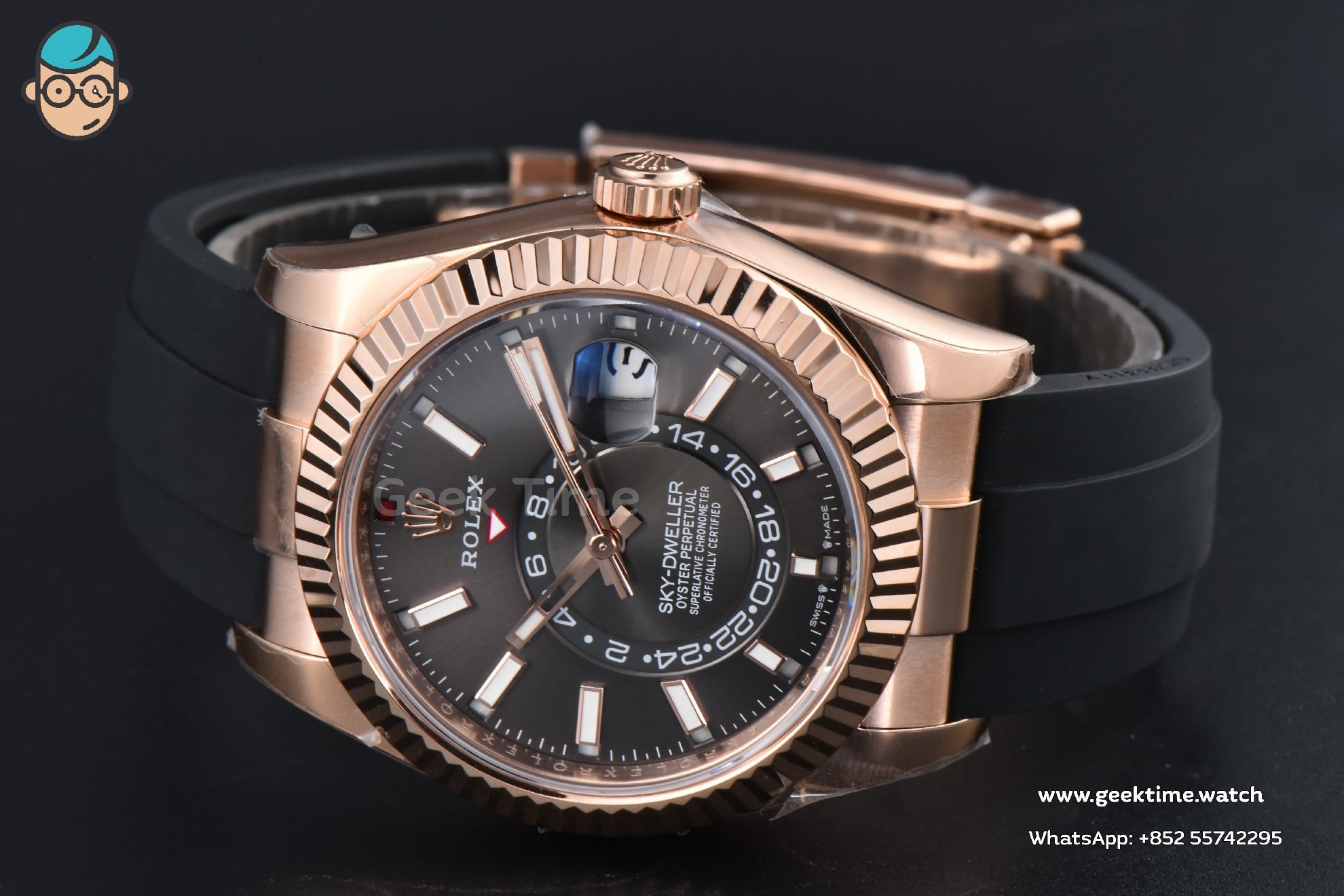 Sky-Dweller 336935 42mm ZF RG Case Grey Dial Rubber Oysterflex Strap (Tungsten) - Image 14