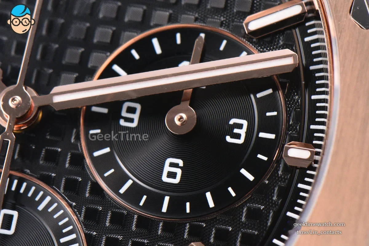Royal Oak Chronograph 26240 41mm RG APSF Black Checkered Dial Black Subdial Black Leather Strap SH4401 V2