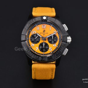 Avenger Chronograph 44mm BLSF Black PVD Orange/Black Dial Orange Nylon Strap A7750