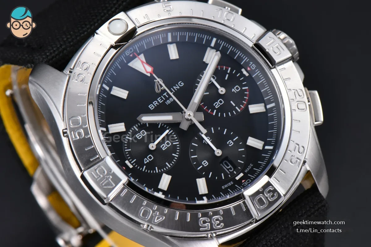 Avenger Chronograph 44mm BLSF SS Black Dial Black Nylon Strap A7750