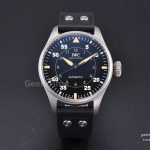 Big Pilot IW329701 Titanium M+F 43.8MM Black Dial Black Rubber Strap A2892