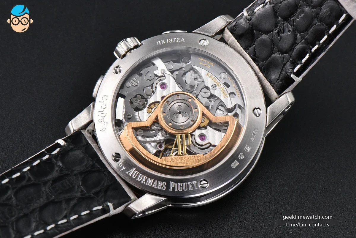Code 11.59 Chrono 26393 41mm APSF Silver Dial Gold Hands Gray Leather Strap SA4401 Super Clone