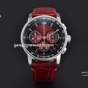Code 11.59 Chrono 26393 SS APSF  Red/Black Dial on Red Leather Strap SA4401 Super Clone