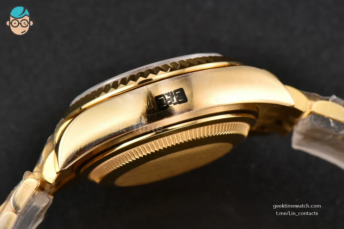 DateJust 28MM Ladies WF YG Gold Dial Diamond Marker President Bracelet A2236