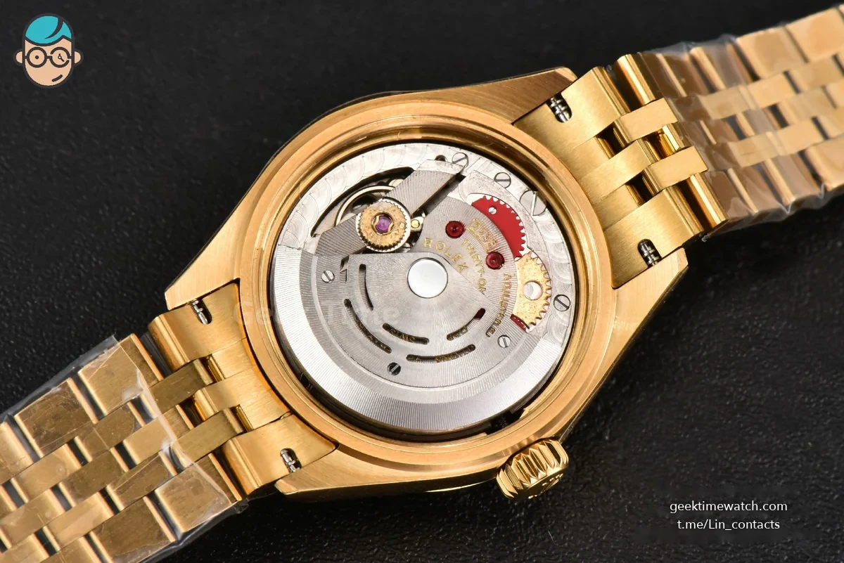 DateJust 28MM Ladies WF YG Gold Dial Diamond Marker President Bracelet A2236