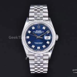 DateJust 36MM 126284 VSF Diamond Blue Motif Dial Jubilee Bracelet VS3235
