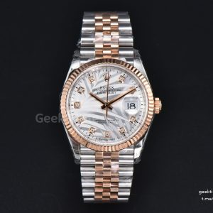 DateJust 36mm 126331 RG/SS VSF Sliver Palm Dial Diamond Marker RG/SS Jubilee Bracelet VS3235