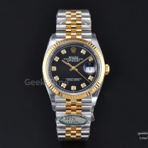 DateJust 36mm 126333 Clean YG/SS Black Dial Diamond Marker YG/SS Jubilee Bracelet VR3235