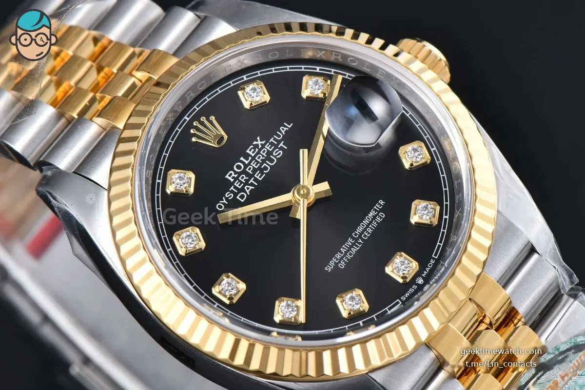 DateJust 36mm 126333 Clean YG/SS Black Dial Diamond Marker YG/SS Jubilee Bracelet VR3235
