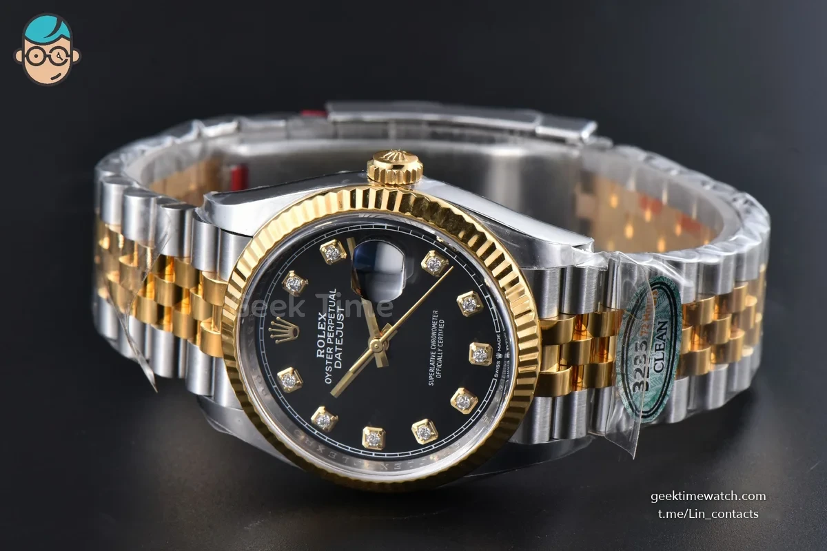DateJust 36mm 126333 Clean YG/SS Black Dial Diamond Marker YG/SS Jubilee Bracelet VR3235