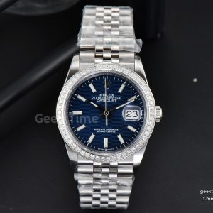 DateJust 36mm BPF Diamond Blue Motif Dial Jubilee Bracelet A2824