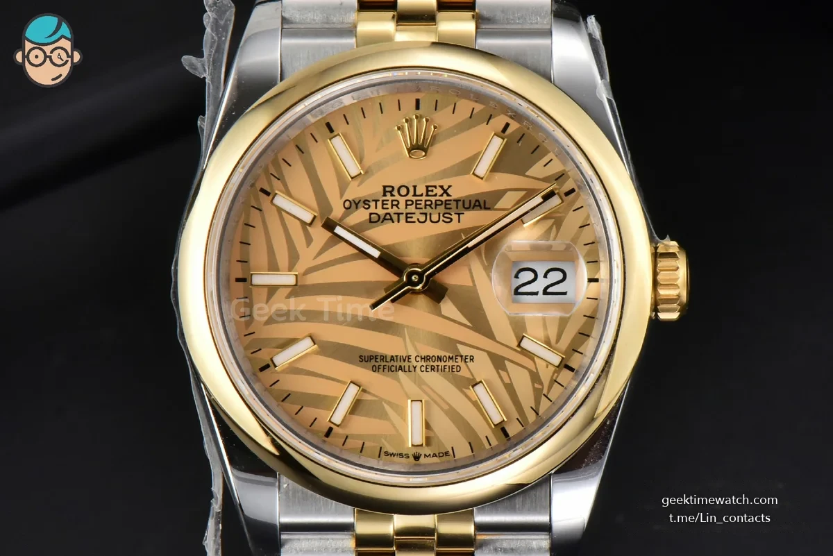 DateJust 36MM YG/SS BPF Smooth YG Plam Dial Jubilee Bracelet A2824