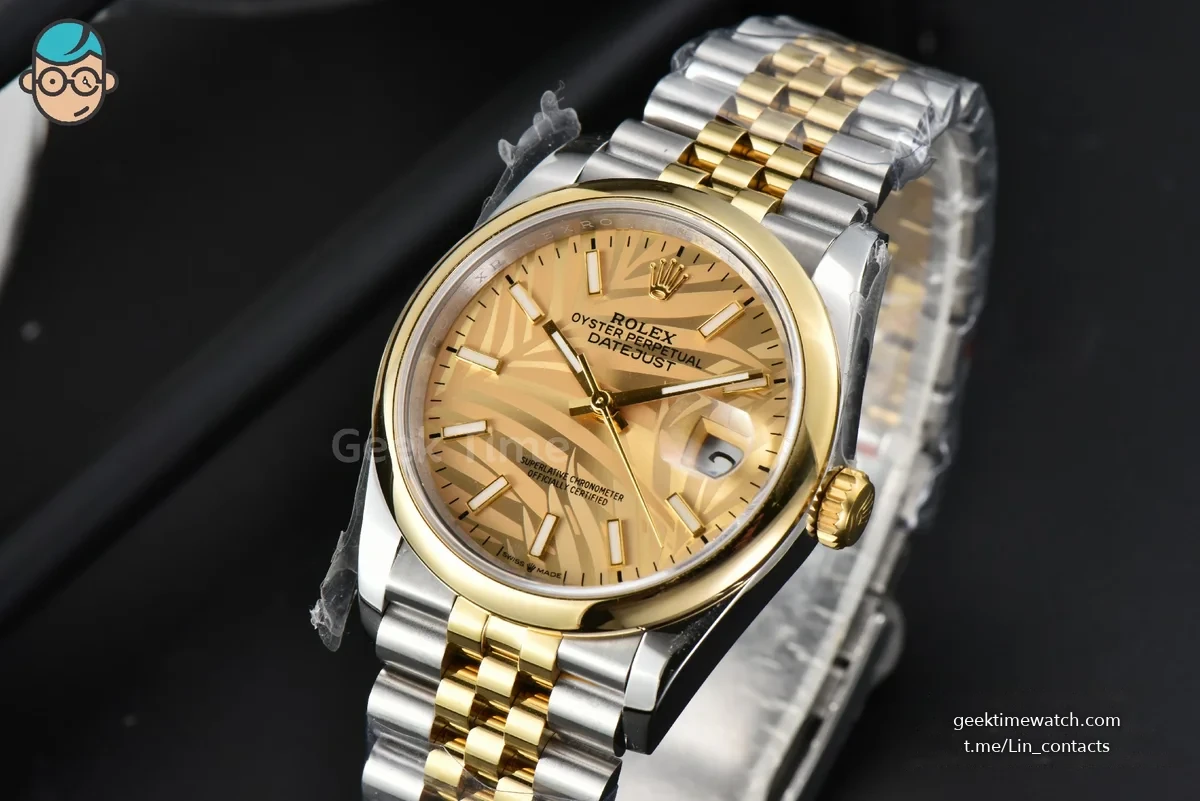 DateJust 36MM YG/SS BPF Smooth YG Plam Dial Jubilee Bracelet A2824