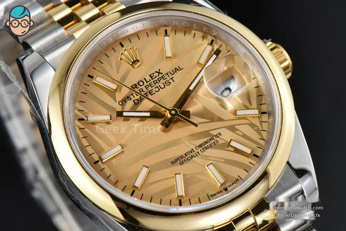 DateJust 36MM YG/SS BPF Smooth YG Plam Dial Jubilee Bracelet A2824