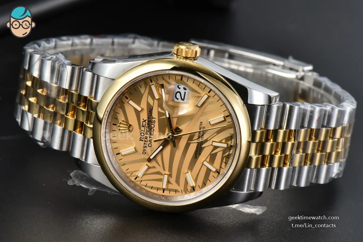 DateJust 36MM YG/SS BPF Smooth YG Plam Dial Jubilee Bracelet A2824