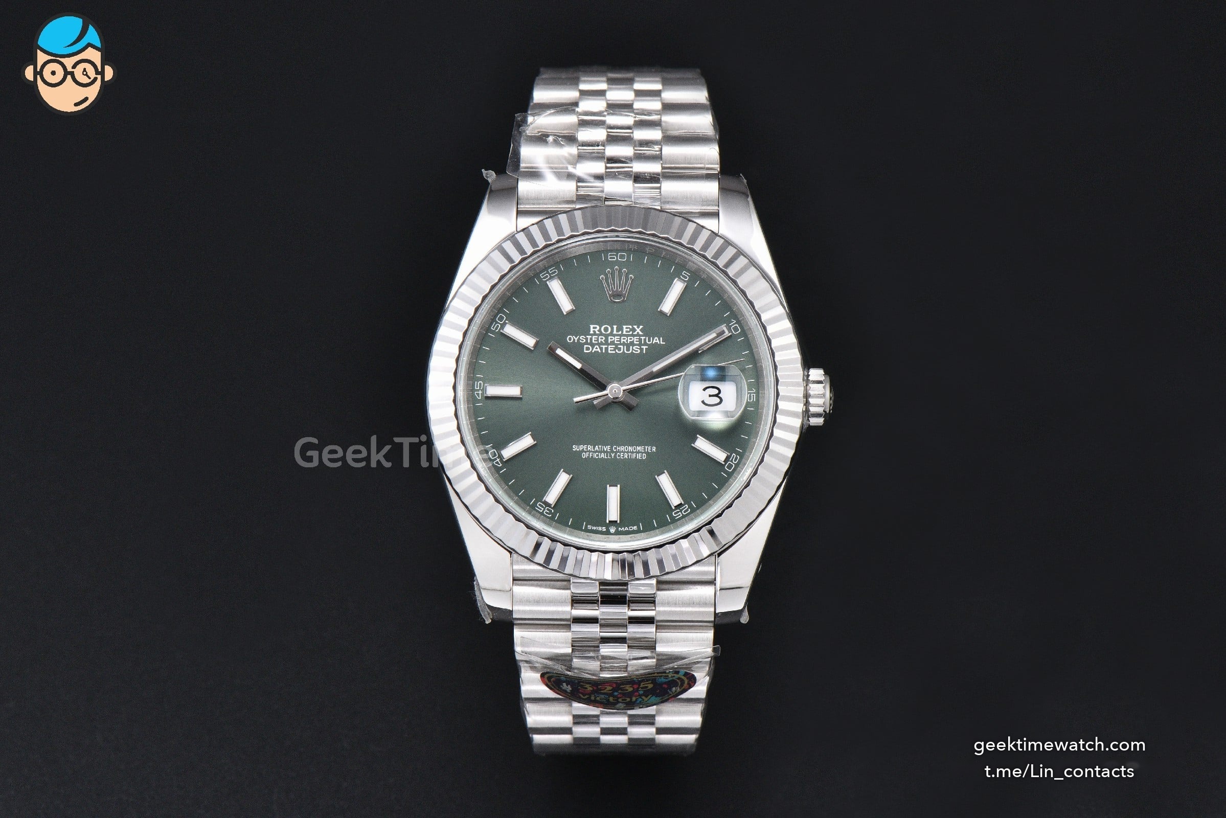 DateJust 41MM 126334 VF Mint Green Dial Jubilee Bracelet DD3235
