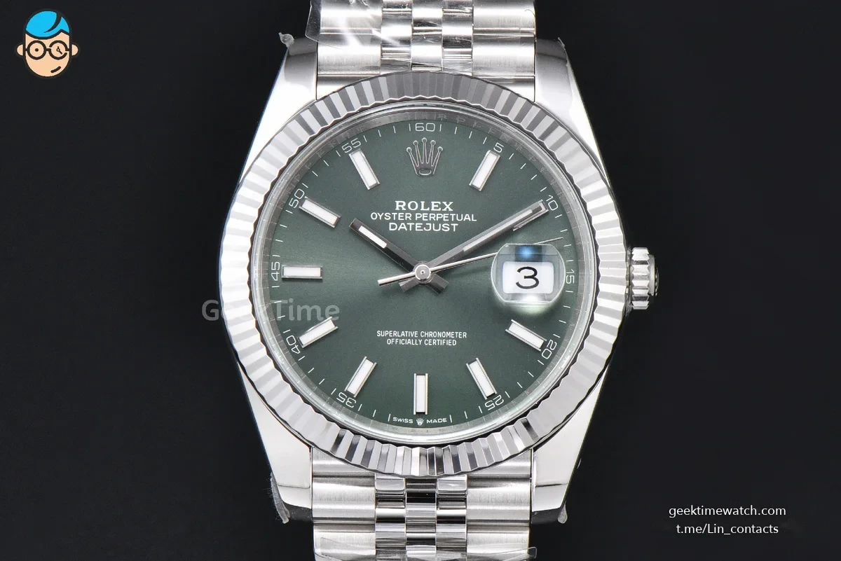 DateJust 41MM 126334 VF Mint Green Dial Jubilee Bracelet DD3235