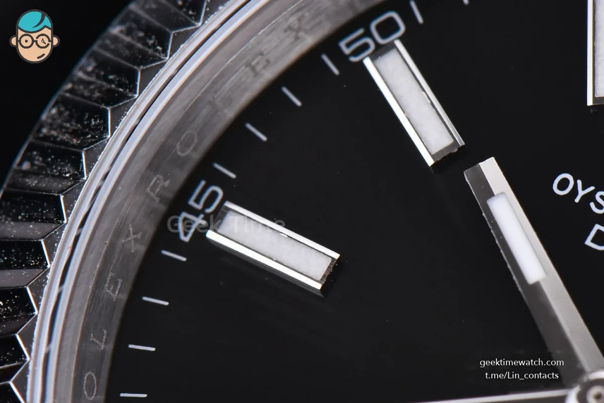 Datejust 41mm SS GMF Black Dial Lume Marker Fluted Bezel Jubille Bracelet VR3235