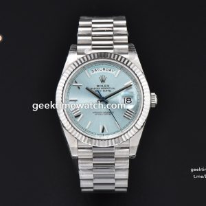 DayDate 40 228236 VSF 1:1 Best Edition Ice Blue Roman Dial on President Bracelet VS3255