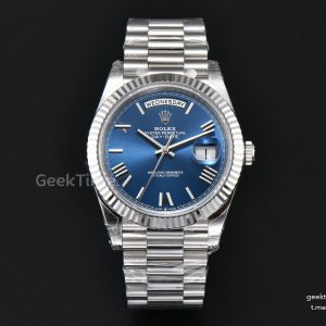 DayDate 40MM Weighted VSF Blue Dial Roman Marker President Bracelet DD3255