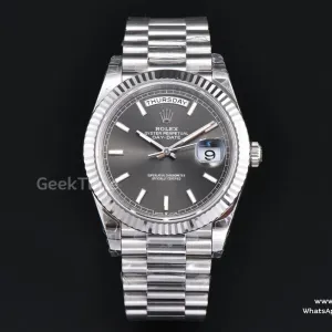 DayDate 40MM Weighted VSF Gray Dial Lume Marker President Bracelet DD3255