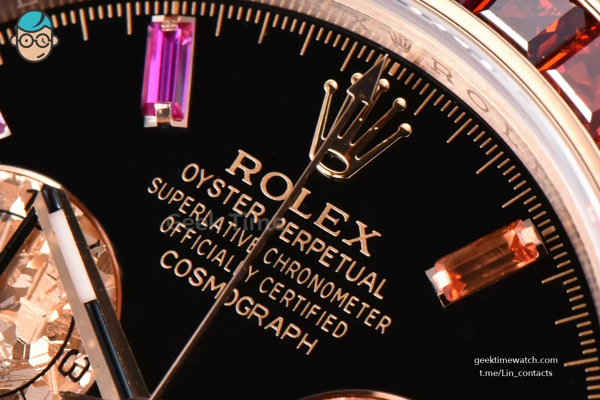 Daytona 116598 Rainbow ZF Black Diamonds Dial on RG Bracelet SH4130