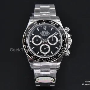 Daytona 126500 40mm UFO 904L Black Dial SS Braclet UF4131