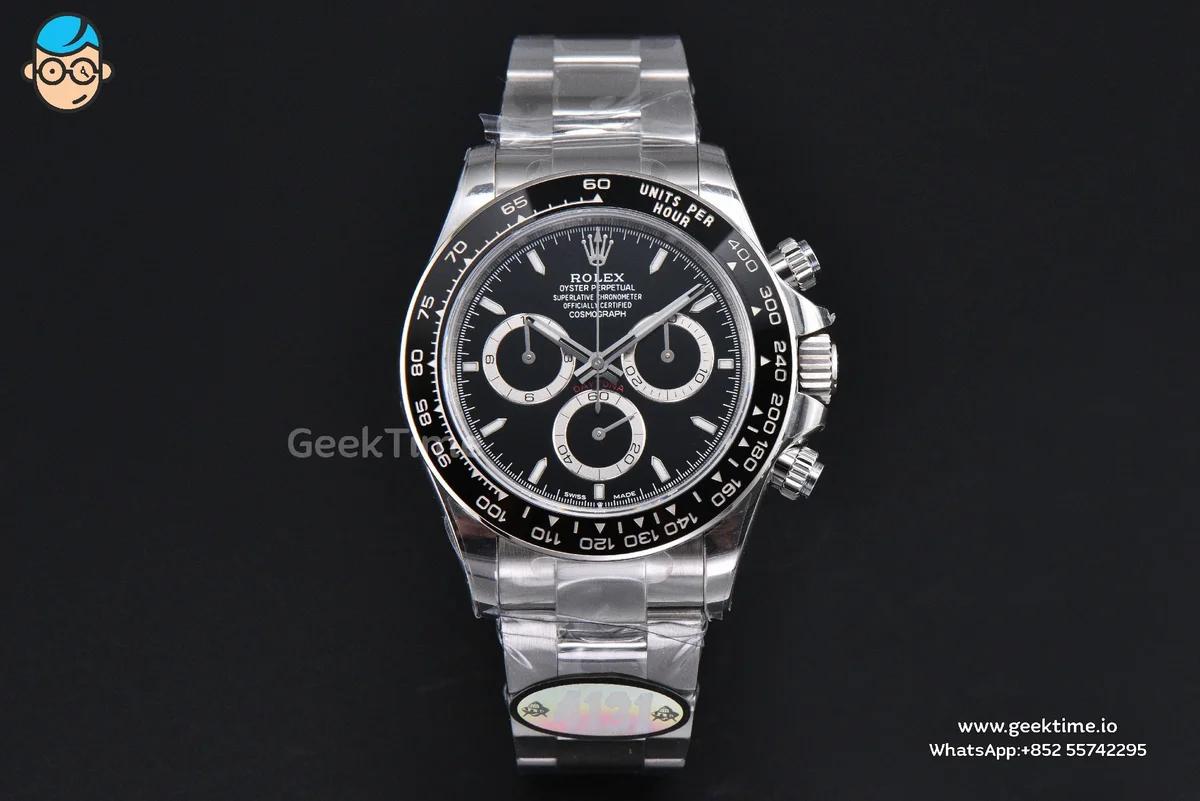 Daytona 126500 40mm UFO 904L Black Dial SS Braclet UF4131