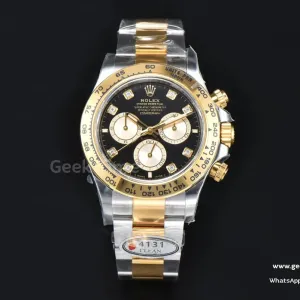 Daytona 126503 40mm Clean SS Black Dial YG Subdial Diamond Marker YG/SS Bracelet SH4131