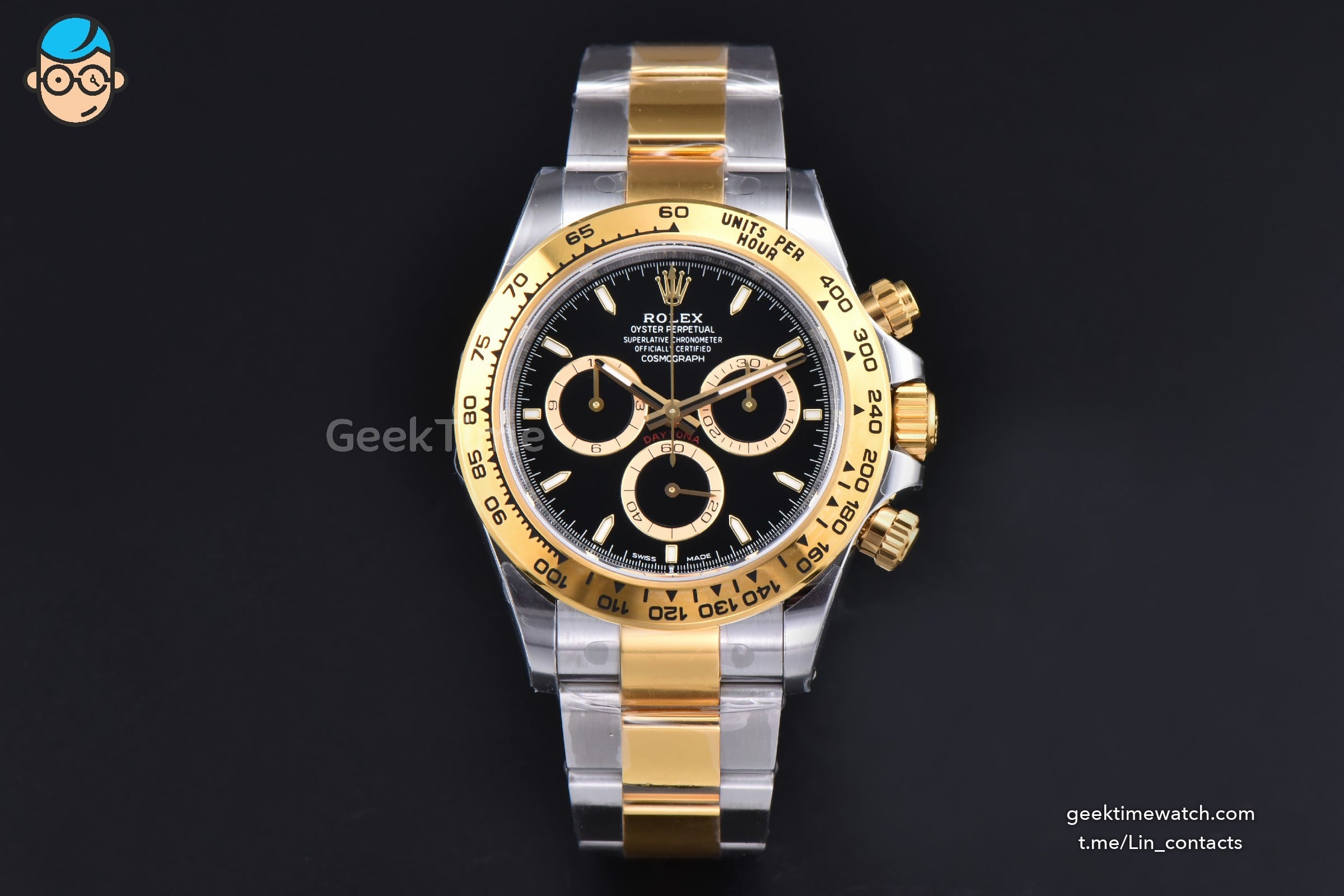 Daytona 126503 40mm YG/SS VSF Black Dial Lume Marker YG/SS Bracelet DD4131 Weighted 164g (V3 $948)
