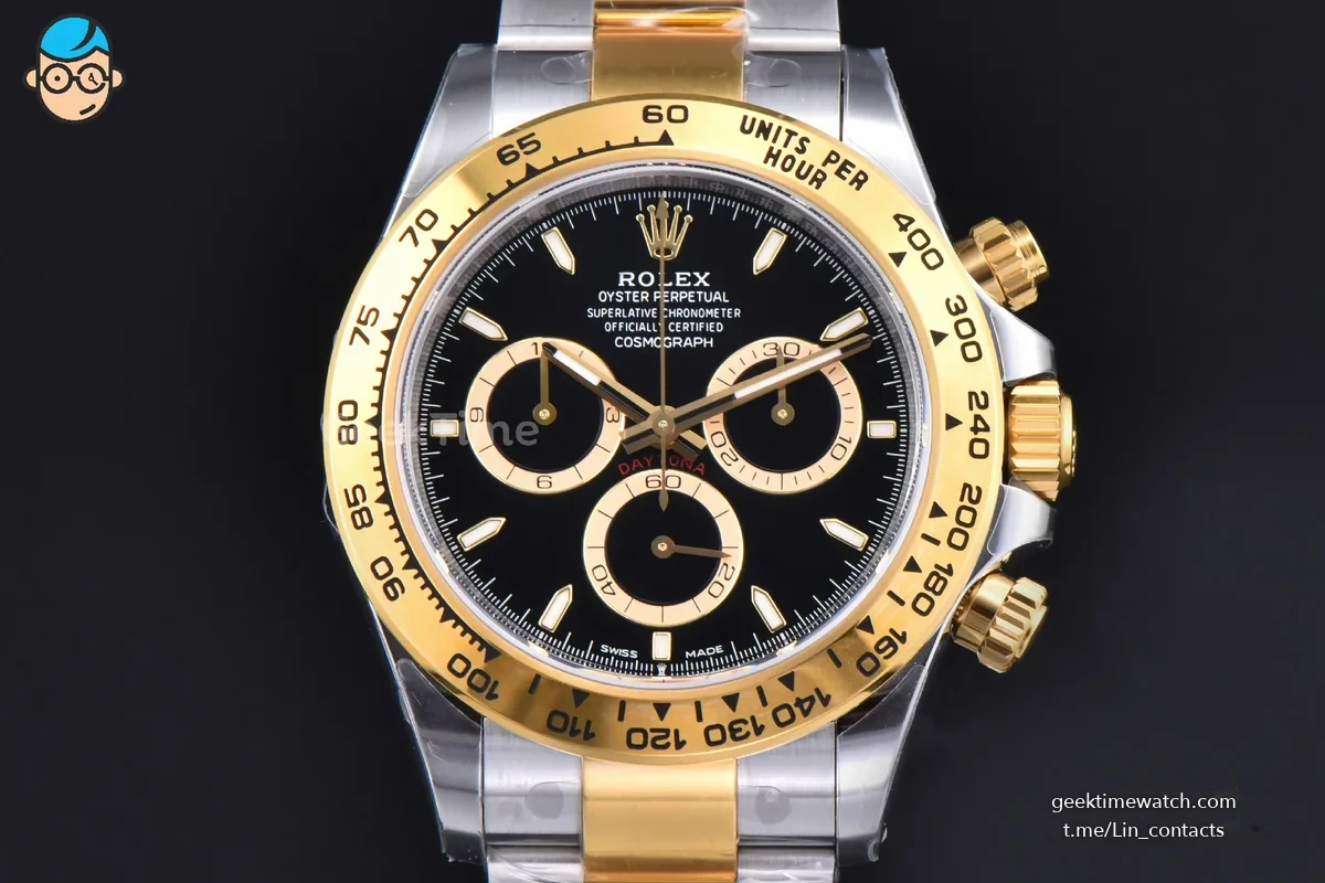 Daytona 126503 40mm YG/SS VSF Black Dial Lume Marker YG/SS Bracelet DD4131 Weighted 164g (V3 $948)