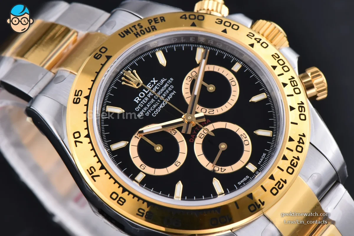 Daytona 126503 40mm YG/SS VSF Black Dial Lume Marker YG/SS Bracelet DD4131 Weighted 164g (V3 $948)