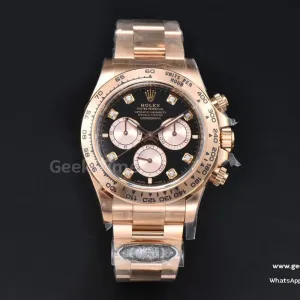 Daytona 126505 40mm Clean RG Black Dial RG Subdial Diamond Marker RG Bracelet SH4131