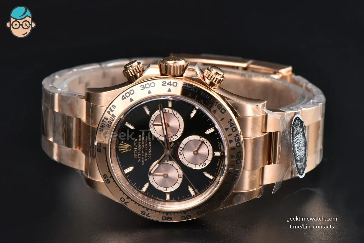 Daytona 126505 40mm Clean RG Black Dial RG Subdial RG Bracelet SH4131