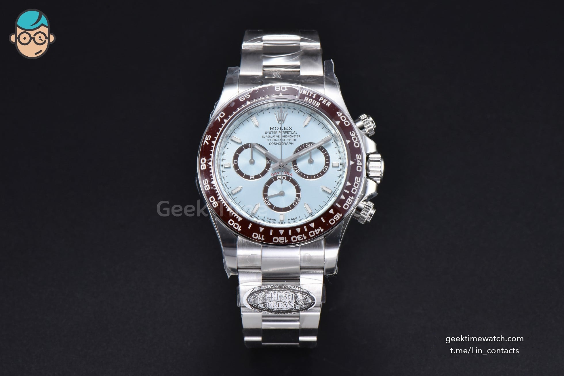 Daytona 126506 40mm Clean Ice Blue Dial Lume Markers SS Bracelet DD4131
