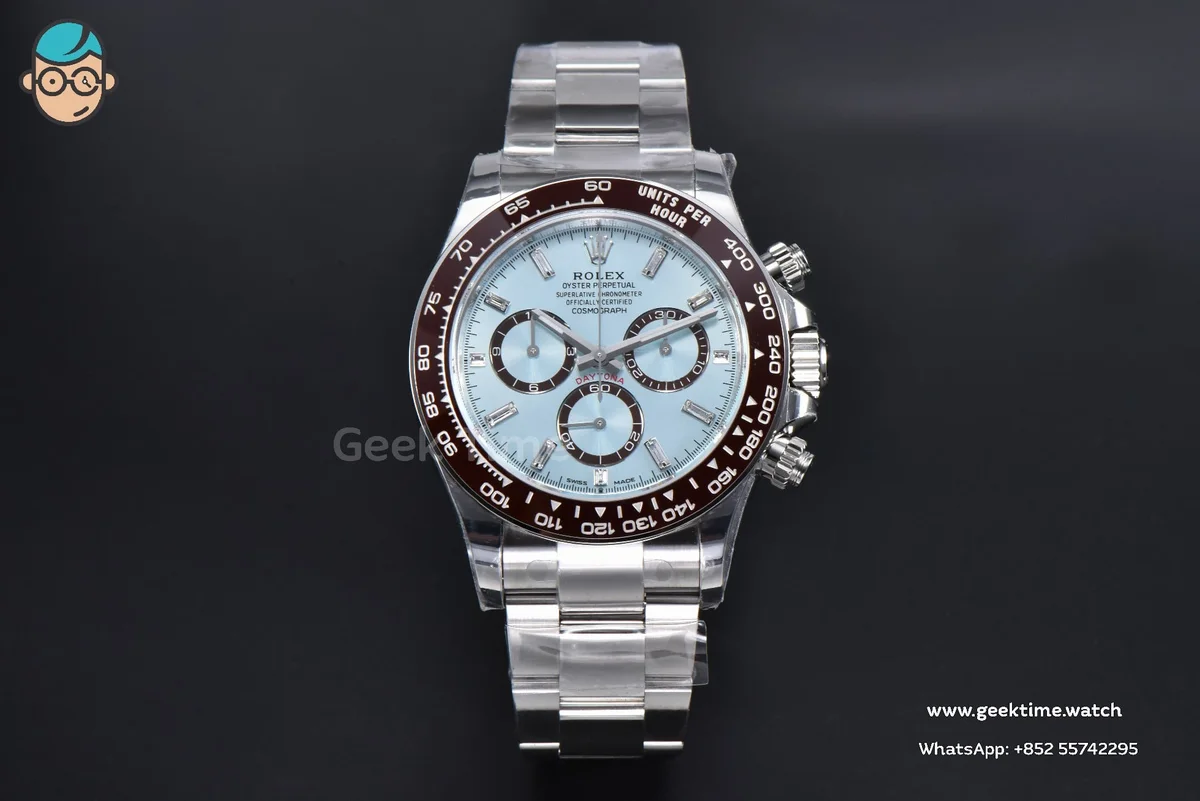 Daytona 126506 40mm VSF Ice Blue Dial Diamond Marker SS Bracelet DD4131 V3 weighted