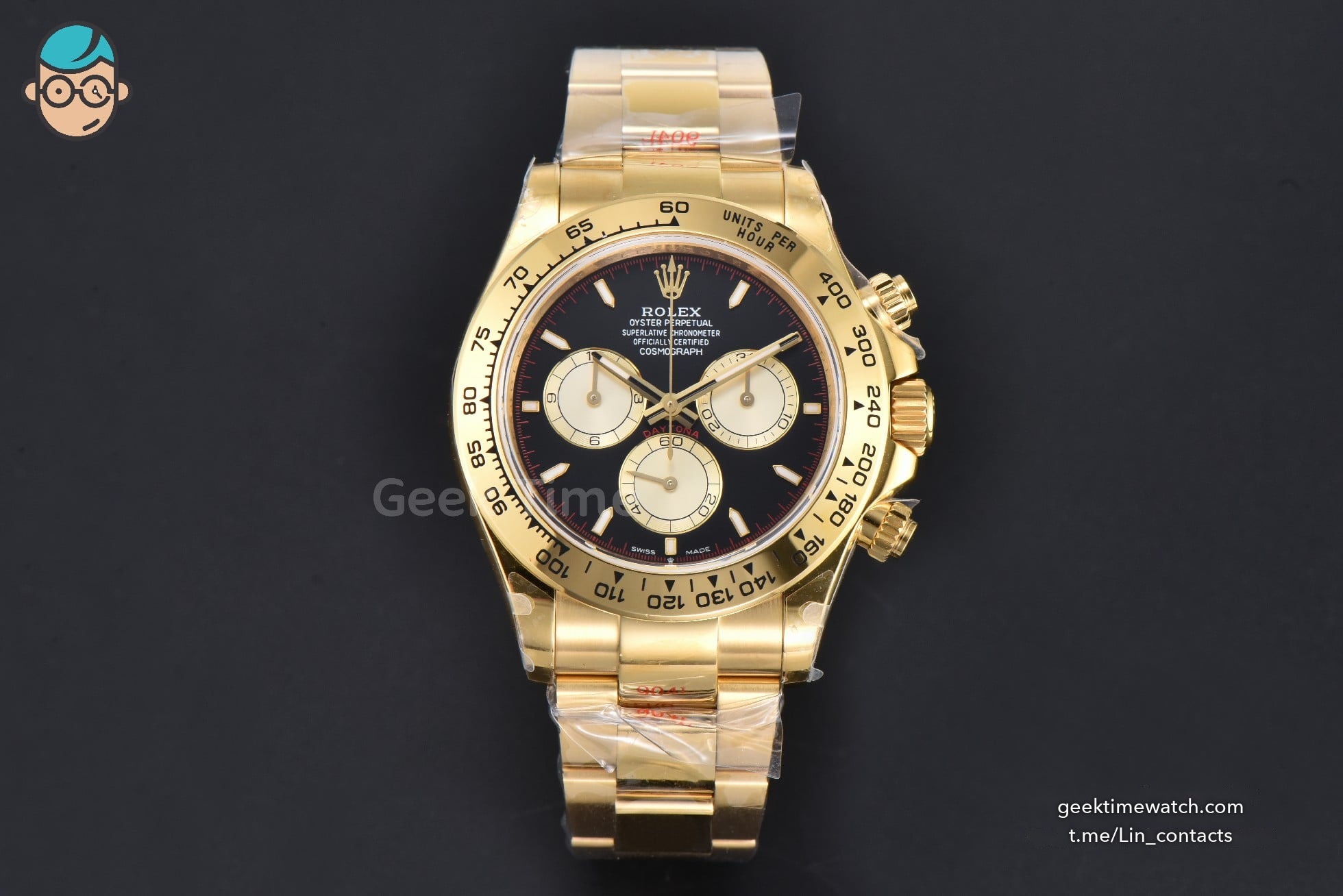 Daytona 126508 40mm 904L YG BPF Black Dial YG Subdial YG Bracelet SH4131