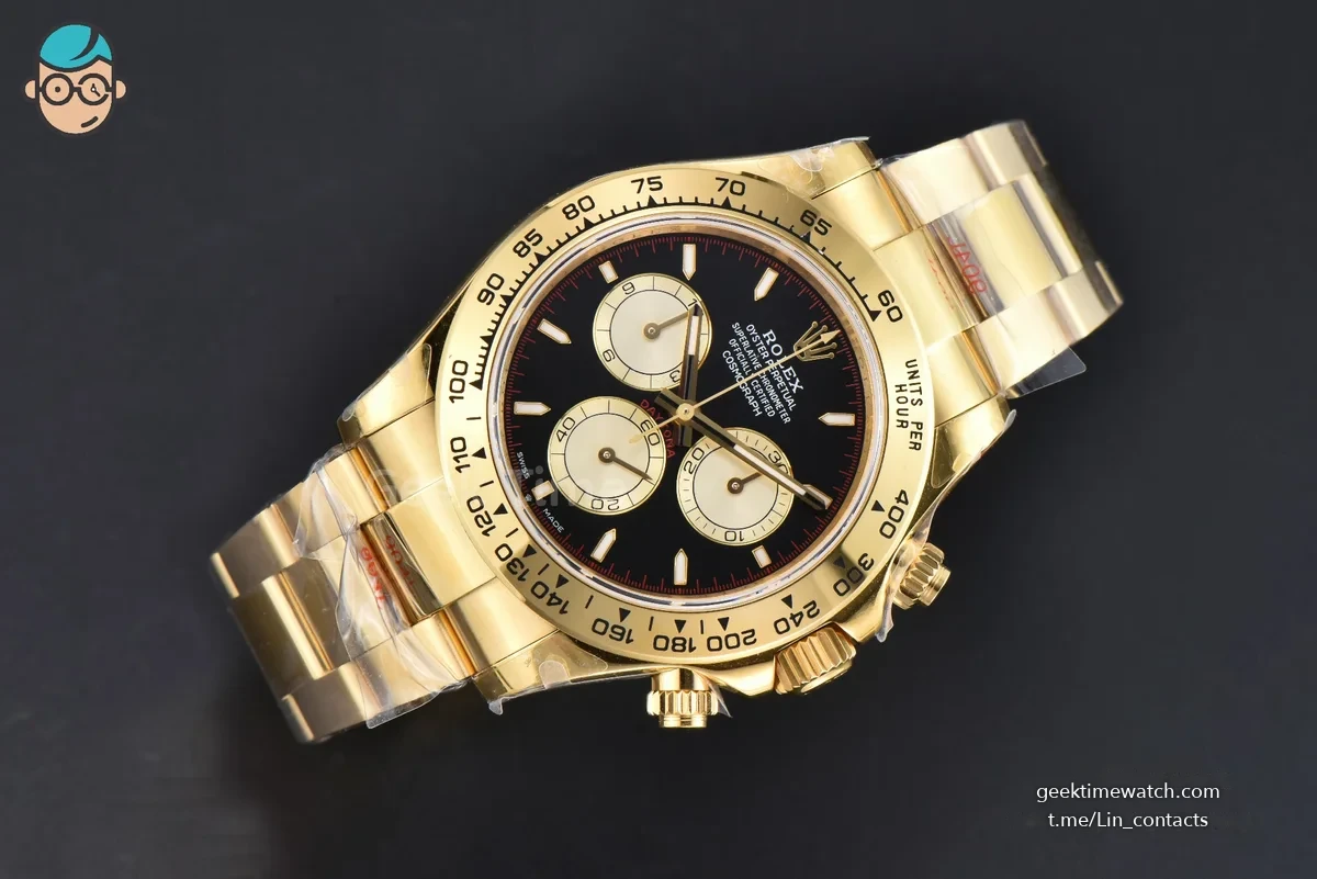 Daytona 126508 40mm 904L YG BPF Black Dial YG Subdial YG Bracelet SH4131