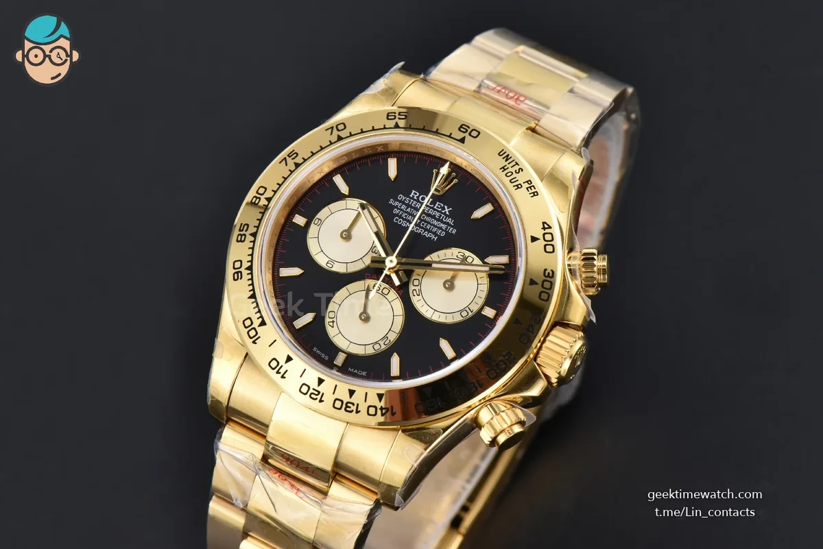 Daytona 126508 40mm 904L YG BPF Black Dial YG Subdial YG Bracelet SH4131