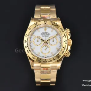 Daytona 126508 40mm 904L YG BPF White Dial YG Bracelet SH4131
