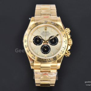 Daytona 126508 40mm 904L YG BPF YG Dial Black Subdial YG Bracelet SH4131