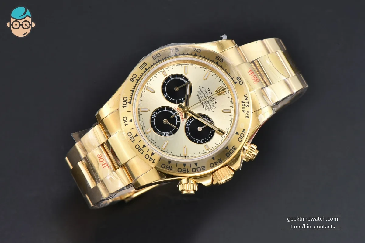 Daytona 126508 40mm 904L YG BPF YG Dial Black Subdial YG Bracelet SH4131
