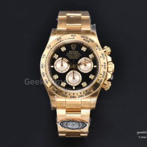Daytona 126508 YG 40mm Clean Black / YG Subdial Diamond Markerl YG Bracelet DD4131